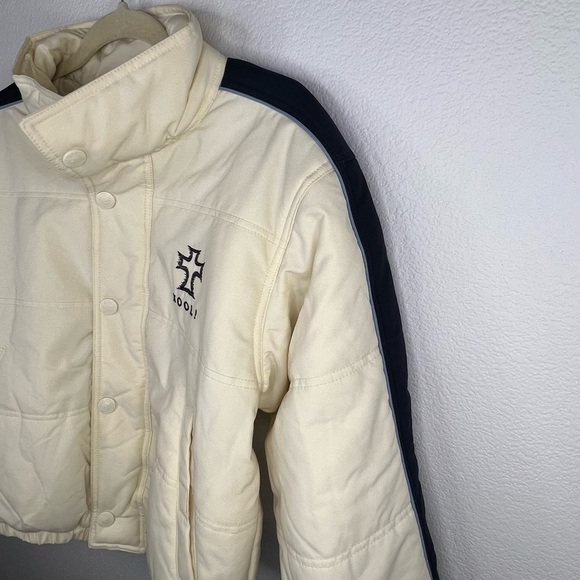 Kool! Italian Puffer Jacket White Milan Designer Winter Women’s Medium EUC - Picture 2 of 16